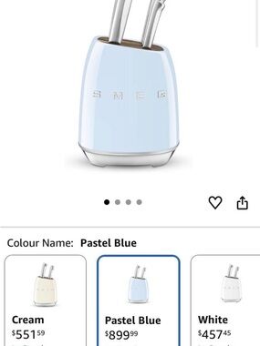 SMEG Pastel Blue Knife Set